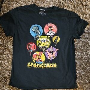 Nickelodeon Black SpongeBob and Friends  Tee